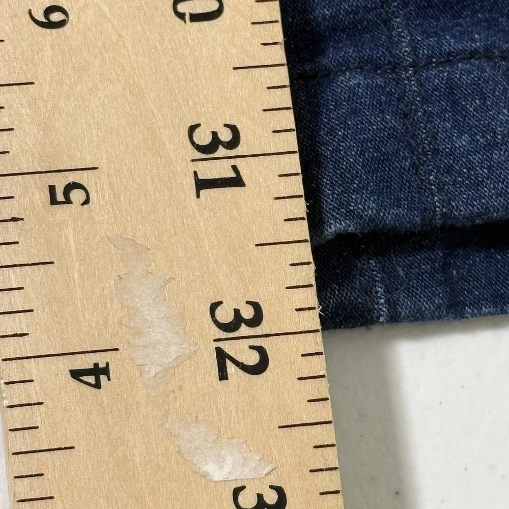 Y2K Denim Jean Maxi‎ Skirt Cargo Tie Waist Modest Casual Boho 90s Grunge Size 8